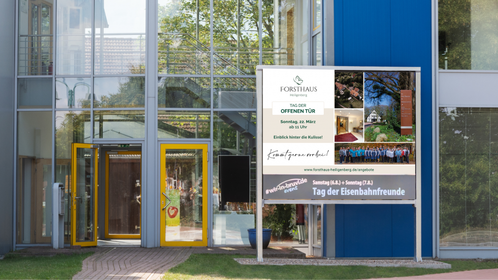 LED Videowand am Kreisel, Tag der offenen Tür